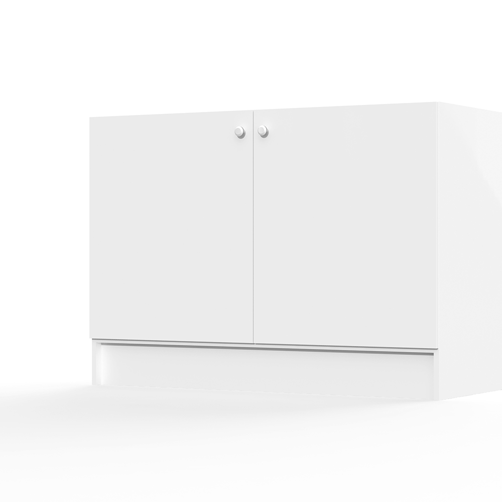 Meuble de Cuisine Bas 2 Portes Eco Mela L120xH85xP56 Blanc